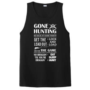 Gone Hunting Eat Sleep Hunt Funny Deer Hunter Quotes Gift PosiCharge Competitor Tank