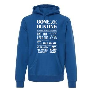 Gone Hunting Eat Sleep Hunt Funny Deer Hunter Quotes Gift Premium Hoodie