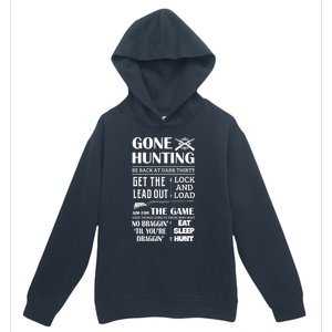 Gone Hunting Eat Sleep Hunt Funny Deer Hunter Quotes Gift Urban Pullover Hoodie