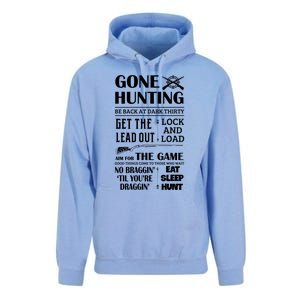 Gone Hunting Eat Sleep Hunt Funny Deer Hunter Quotes Gift Unisex Surf Hoodie