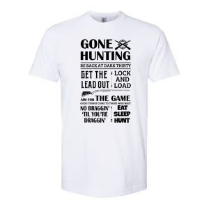 Gone Hunting Eat Sleep Hunt Funny Deer Hunter Quotes Gift Softstyle CVC T-Shirt