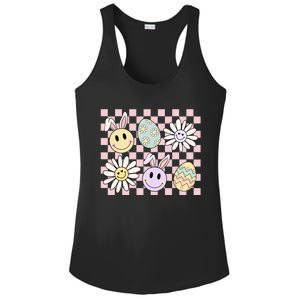 Groovy Happy Easter Floral Egg Ladies PosiCharge Competitor Racerback Tank