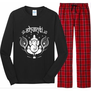 Ganesh Hindu Elephant God Shanti Peace Yoga Gift Long Sleeve Pajama Set