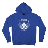 Ganesh Hindu Elephant God Shanti Peace Yoga Gift Hoodie