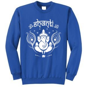 Ganesh Hindu Elephant God Shanti Peace Yoga Gift Sweatshirt