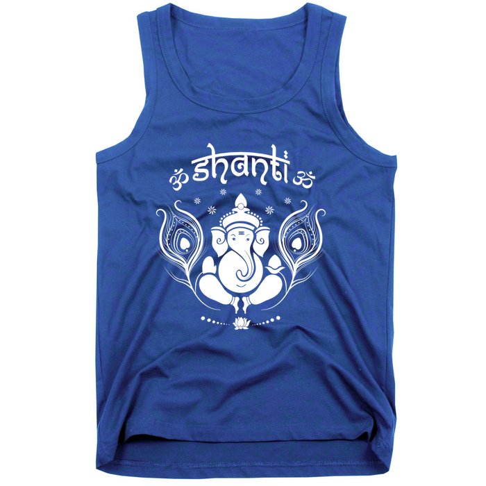 Ganesh Hindu Elephant God Shanti Peace Yoga Gift Tank Top