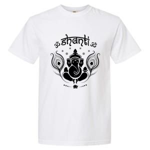 Ganesh Hindu Elephant God Shanti Peace Yoga Gift Garment-Dyed Heavyweight T-Shirt