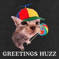 Greetings Huzz Funny Gen Z Gen Alpha Slang Silly Cat Meme 25L Jumbo Tote
