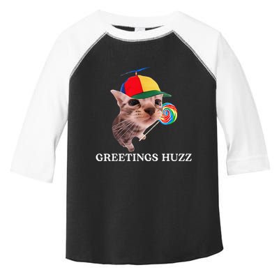 Greetings Huzz Funny Gen Z Gen Alpha Slang Silly Cat Meme Toddler Fine Jersey T-Shirt