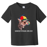 Greetings Huzz Funny Gen Z Gen Alpha Slang Silly Cat Meme Toddler T-Shirt