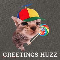 Greetings Huzz Funny Gen Z Gen Alpha Slang Silly Cat Meme Cotton Canvas Backpack