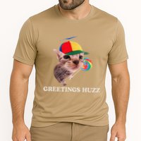 Greetings Huzz Funny Gen Z Gen Alpha Slang Silly Cat Meme Cooling Performance Crew T-Shirt