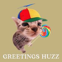 Greetings Huzz Funny Gen Z Gen Alpha Slang Silly Cat Meme Cooling Performance Crew T-Shirt