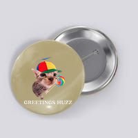 Greetings Huzz Funny Gen Z Gen Alpha Slang Silly Cat Meme Button