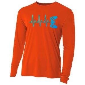 Gamer Heartbeat For Gaming Gift Cooling Performance Long Sleeve Crew