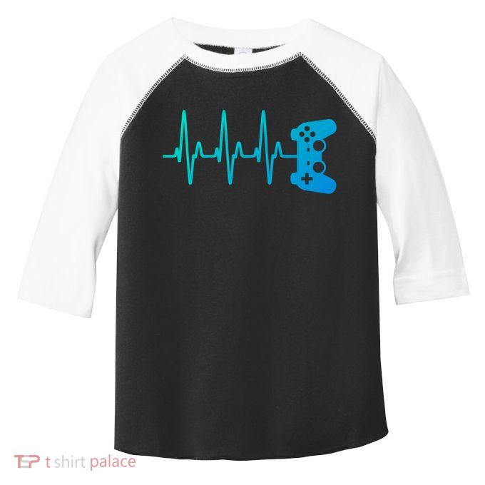 Gamer Heartbeat For Gaming Gift Toddler Fine Jersey T-Shirt