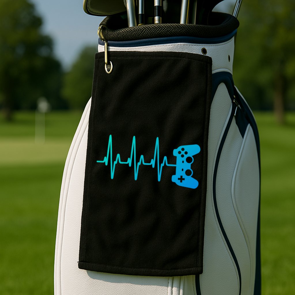 Gamer Heartbeat For Gaming Gift Golf Towel