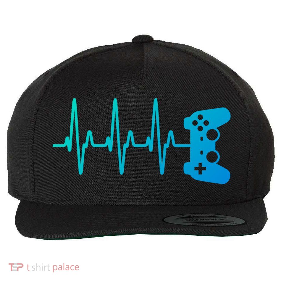 Gamer Heartbeat For Gaming Gift Wool Snapback Cap