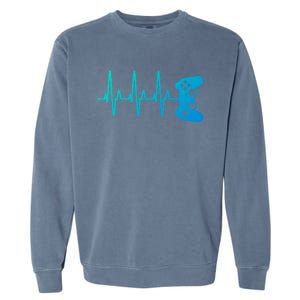 Gamer Heartbeat For Gaming Gift Garment-Dyed Sweatshirt