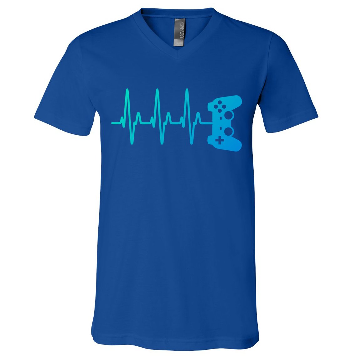 Gamer Heartbeat For Gaming Gift V-Neck T-Shirt