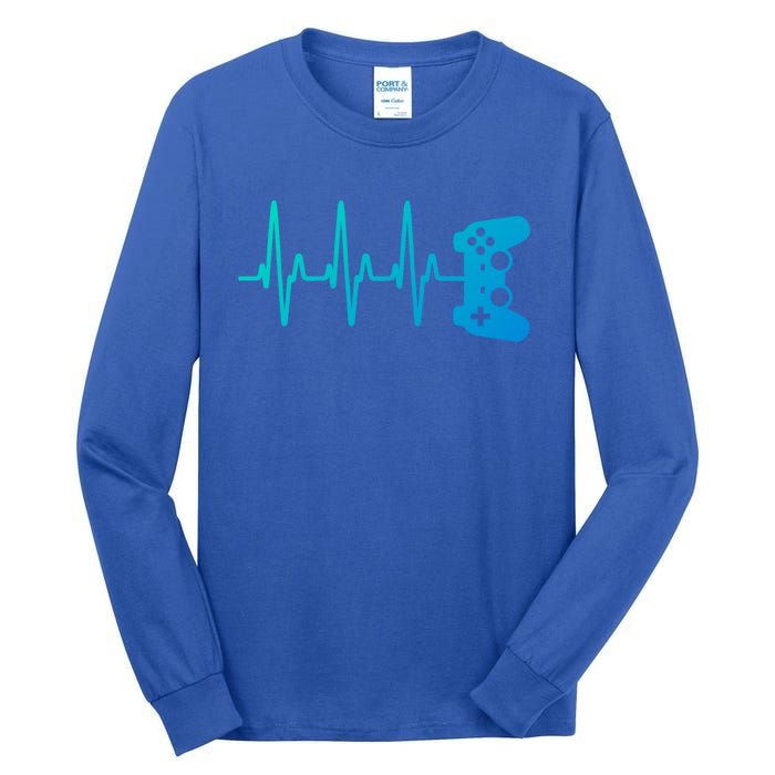 Gamer Heartbeat For Gaming Gift Tall Long Sleeve T-Shirt