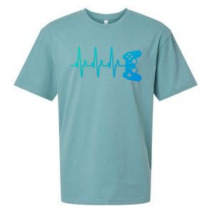 Gamer Heartbeat For Gaming Gift Sueded Cloud Jersey T-Shirt