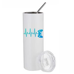 Gamer Heartbeat For Gaming Gift Stainless Steel Tumbler