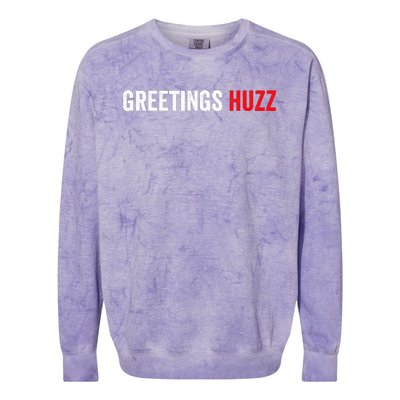 Greetings Huzz Funny Gen Z Gen Alpha Slang Meme Colorblast Crewneck Sweatshirt