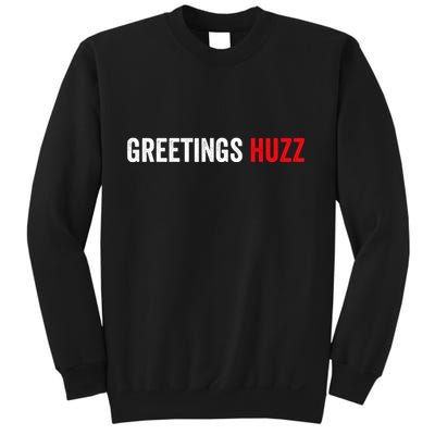 Greetings Huzz Funny Gen Z Gen Alpha Slang Meme Sweatshirt