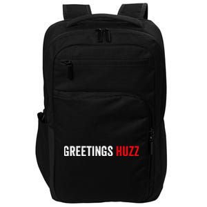 Greetings Huzz Funny Gen Z Gen Alpha Slang Meme Impact Tech Backpack