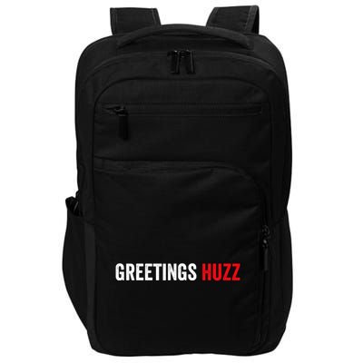 Greetings Huzz Funny Gen Z Gen Alpha Slang Meme Impact Tech Backpack