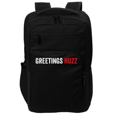 Greetings Huzz Funny Gen Z Gen Alpha Slang Meme Impact Tech Backpack