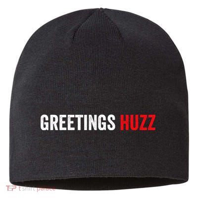 Greetings Huzz Funny Gen Z Gen Alpha Slang Meme Sustainable Beanie