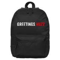 Greetings Huzz Funny Gen Z Gen Alpha Slang Meme 16 in Basic Backpack