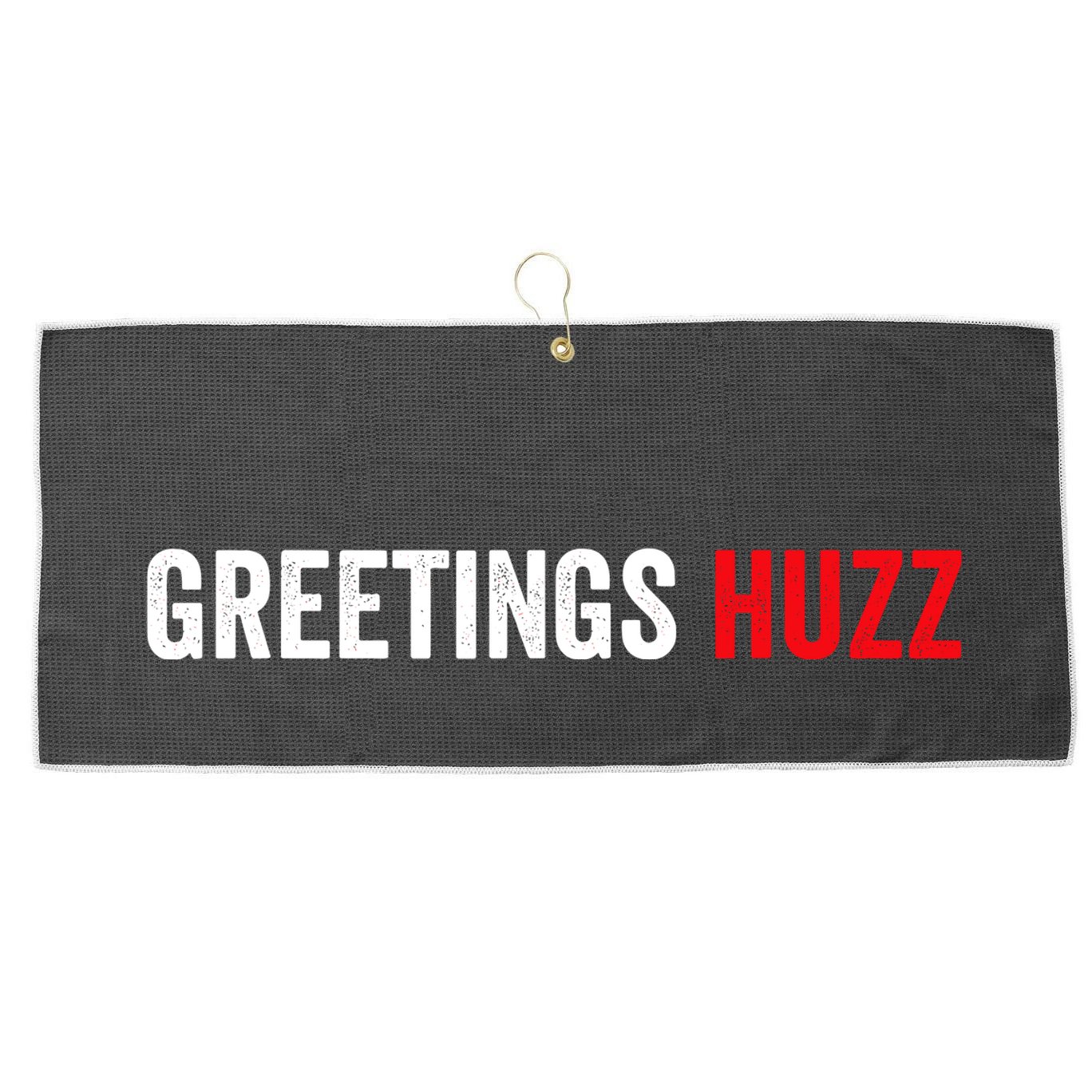 Greetings Huzz Funny Gen Z Gen Alpha Slang Meme Large Microfiber Waffle Golf Towel