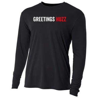 Greetings Huzz Funny Gen Z Gen Alpha Slang Meme Cooling Performance Long Sleeve Crew