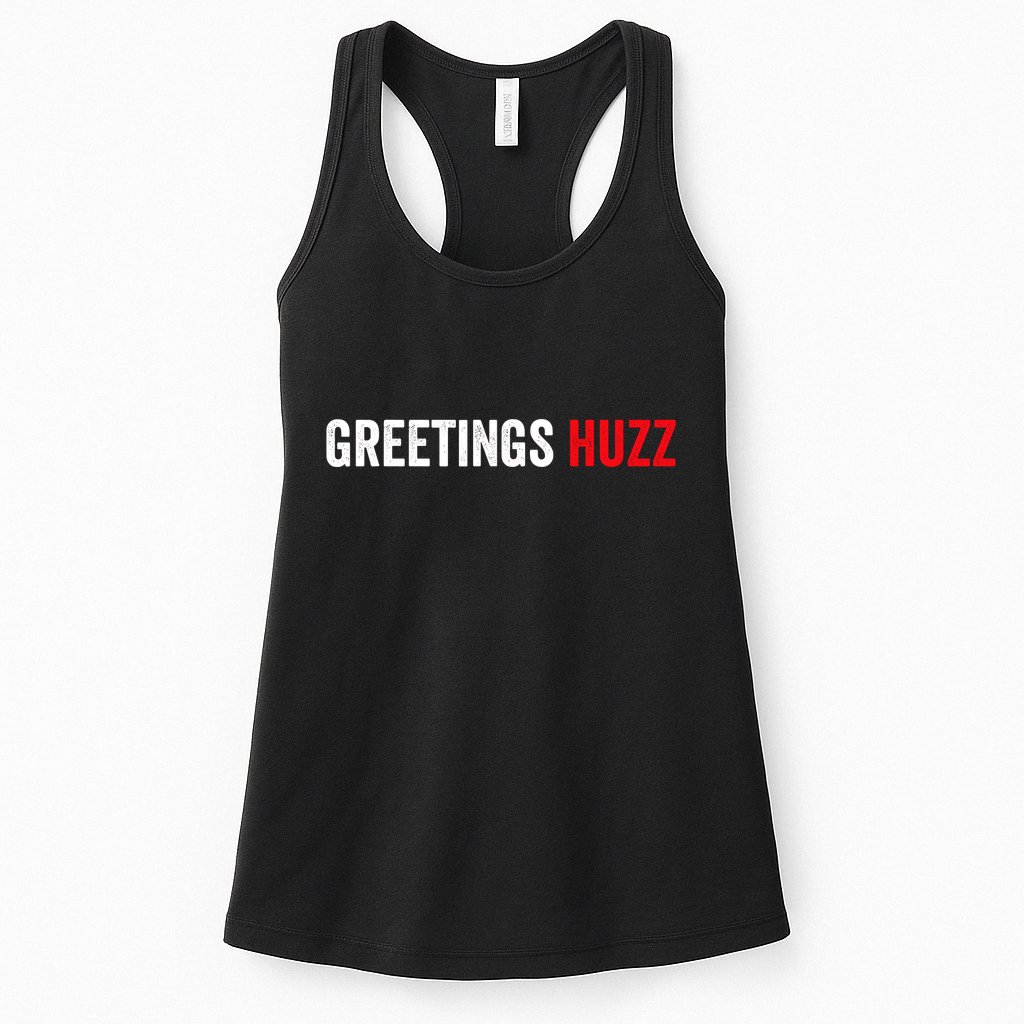 Greetings Huzz Funny Gen Z Gen Alpha Slang Meme Womens Tank Top