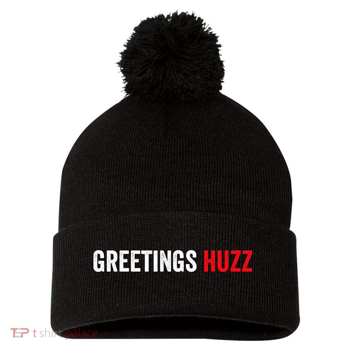Greetings Huzz Funny Gen Z Gen Alpha Slang Meme Pom Pom 12in Knit Beanie