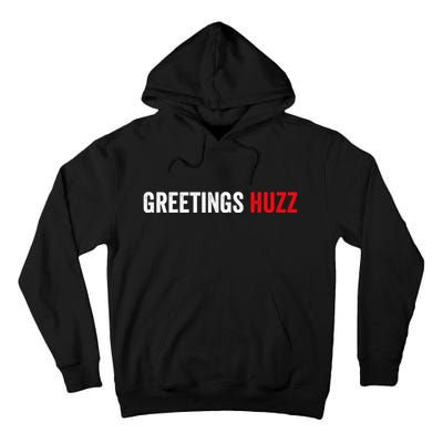 Greetings Huzz Funny Gen Z Gen Alpha Slang Meme Tall Hoodie