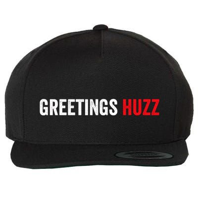 Greetings Huzz Funny Gen Z Gen Alpha Slang Meme Wool Snapback Cap