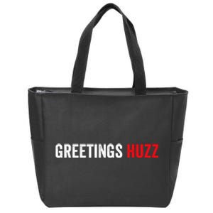 Greetings Huzz Funny Gen Z Gen Alpha Slang Meme Zip Tote Bag