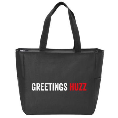 Greetings Huzz Funny Gen Z Gen Alpha Slang Meme Zip Tote Bag