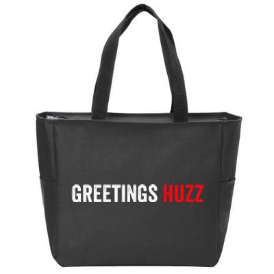 Greetings Huzz Funny Gen Z Gen Alpha Slang Meme Zip Tote Bag