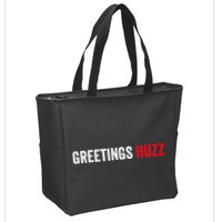 Greetings Huzz Funny Gen Z Gen Alpha Slang Meme Zip Tote Bag