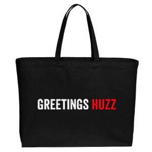 Greetings Huzz Funny Gen Z Gen Alpha Slang Meme Cotton Canvas Jumbo Tote