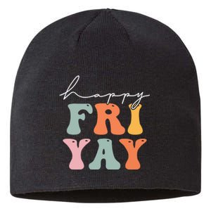 Groovy Happy Fri-yay! Teachers Weekend Friday Teacher TGIF Sustainable Beanie