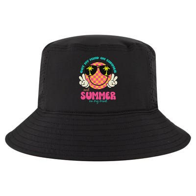 Groovy Happy Face Summer Vibes Got My Mind On Summer Teacher Cool Comfort Performance Bucket Hat