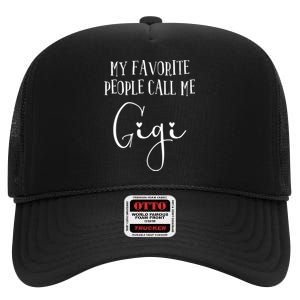 Gigi Heart For Grandma Christmas Birthday MotherS Day High Crown Mesh Back Trucker Hat