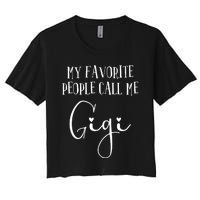 Gigi Heart For Grandma Christmas Birthday MotherS Day Women's Crop Top Tee