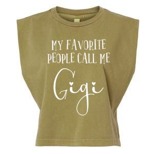 Gigi Heart For Grandma Christmas Birthday MotherS Day Garment-Dyed Women's Muscle Tee